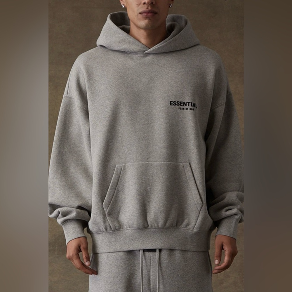 Essentials Dark Oatmeal Hoodie